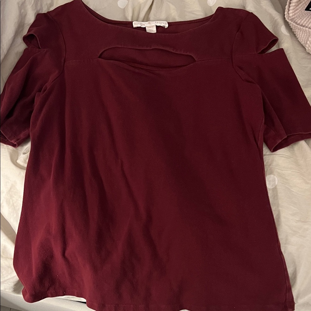 Boston Proper Deep Red Blouse